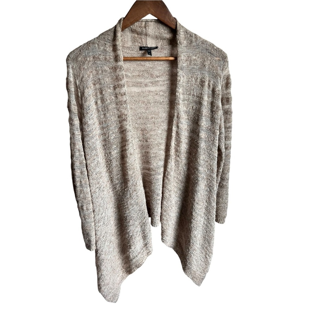 Eileen Fisher Beige Lighweight Cardigan‎ Women S Alpaca Wool Luxury Lagenlook